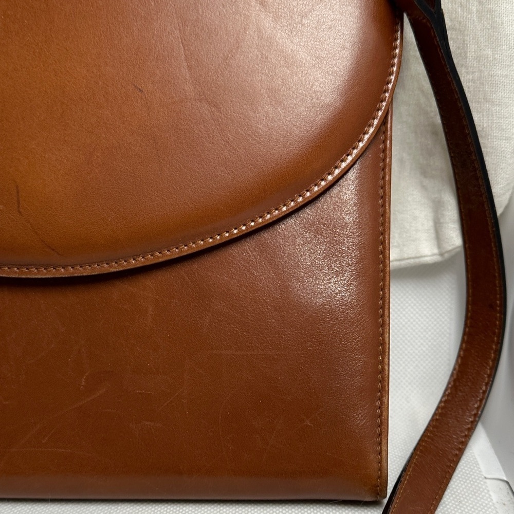 Salvatore Ferragamo Vintage Cognac Leather Flap Shoulder Crossbody Bag - Picture 5 of 16
